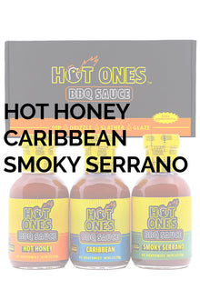 Hot Ones BBQ Trio Pack (Hot Honey / Caribbean / Smoked Serrano) O0