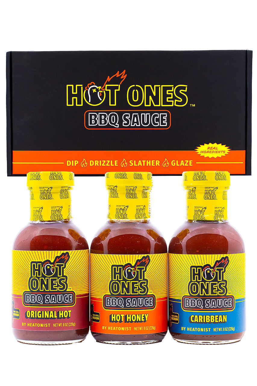 Hot Ones BBQ Trio Pack (Original / Hot Honey / Caribbean) F2